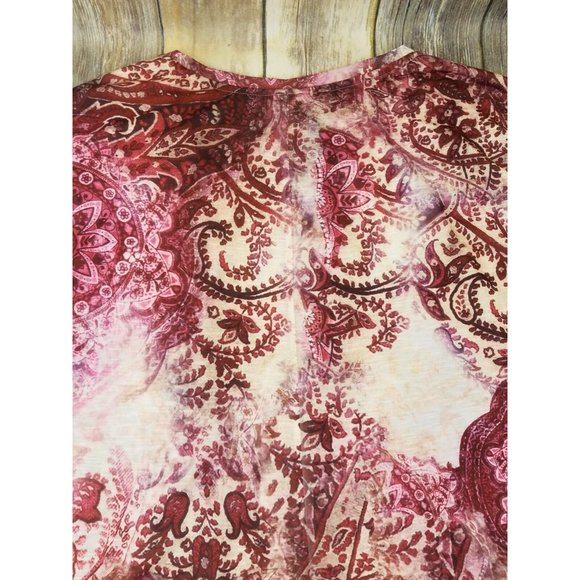 AVENUE Women Point Front Top Shirt Plus Size 14/16 Floral Short Sleeve New - Picture 13 of 14